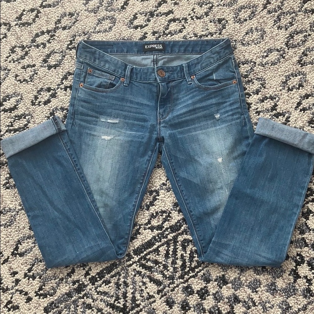 FINAL $drop express light wash ankle jeans EUC